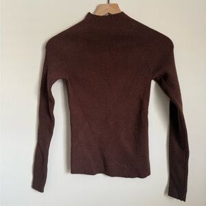 Ann Taylor mock neck sweater XS in brown